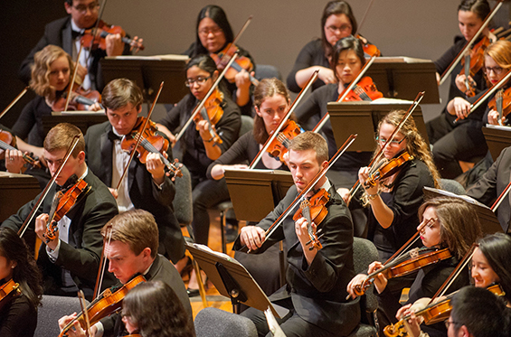 photo of Crane Symphony Orchestra students performing