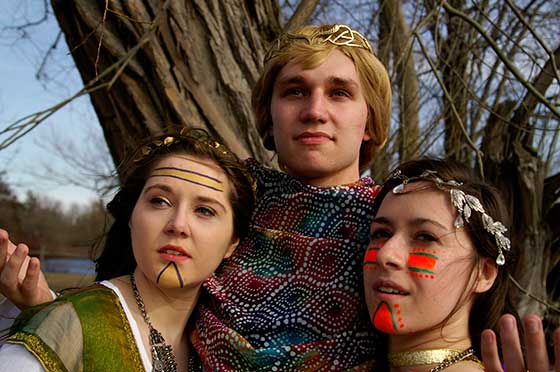 Photo of actors in “The Bacchae of Euripides: A Communion Rite”
