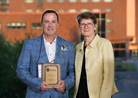 Photo of President Esterberg with John O'Shaughnessy