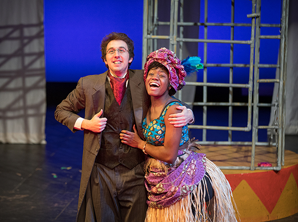 Tristan Lesso and Christina Morris performing a scene from 'Venus'