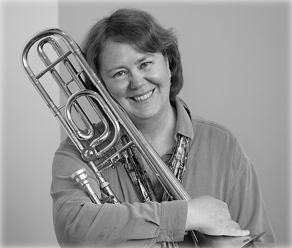 image of guest artist Abbie Conant presenting at Crane School of Music performance 'Aletheia'