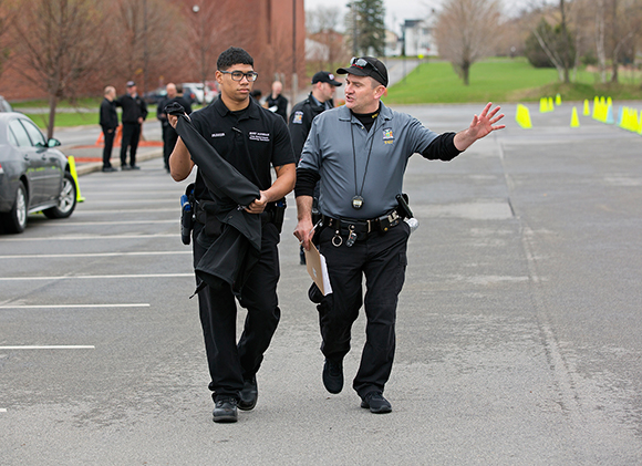 photo of criminal justice student and director of Law Enforcement Training