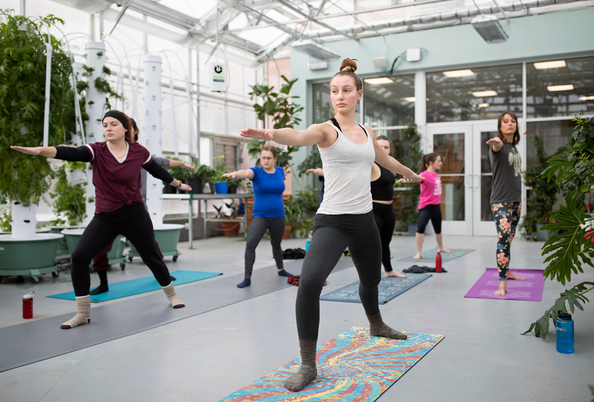 Yoga in the Greenhouse SUNY Potsdam