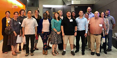 Members of the St. Lawrence Leadership Institute Class of 2019 gathered for a photo before the group’s first class last fall. SLLI is now accepting applications for next year’s class.