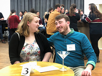 Students performing in Crane opera production, "Speed Dating Tonight!"